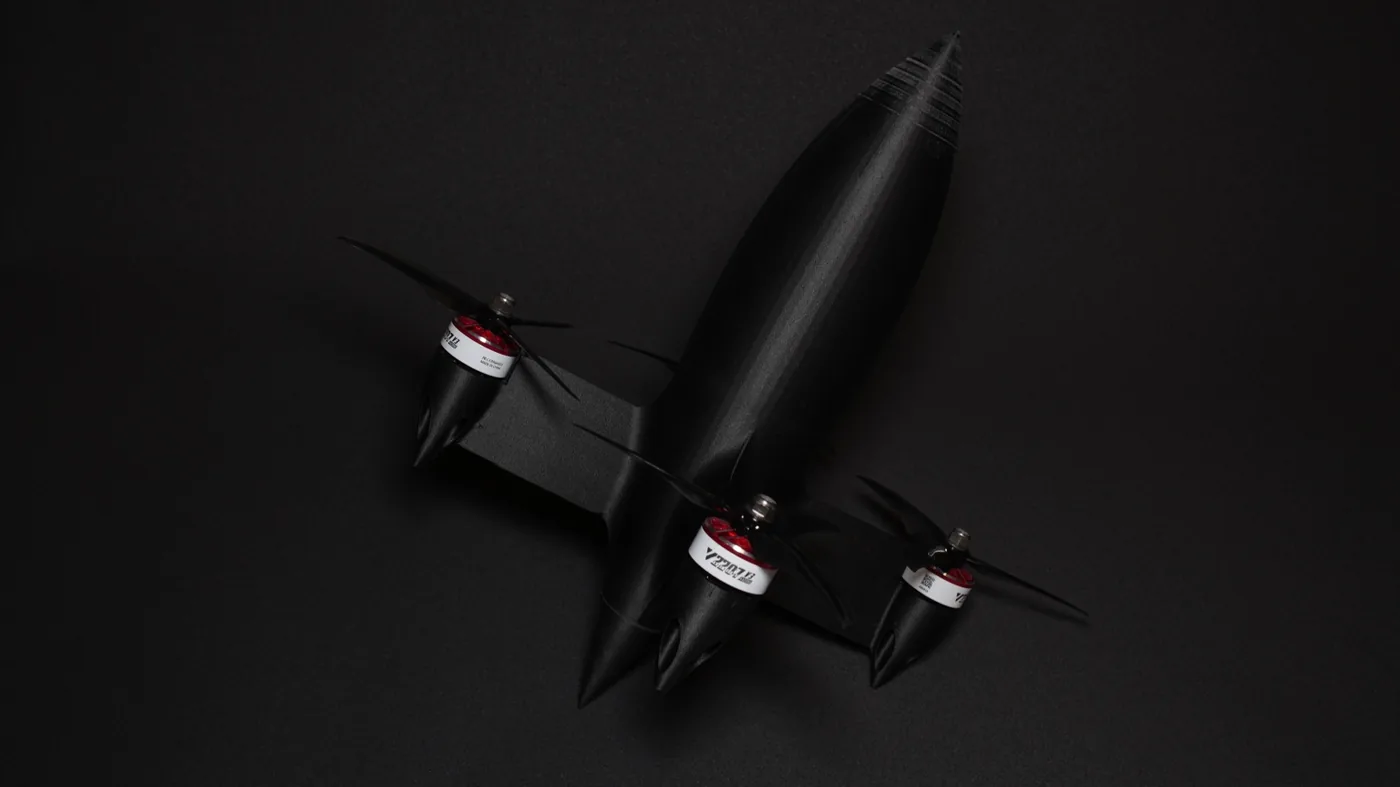Self-developed flight-capable drone prototype